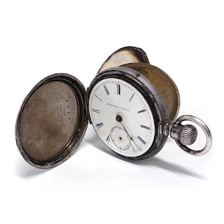 Coin Silver A.W.W.Co. Waltham and Elgin National Watch Co. Pocket Watch