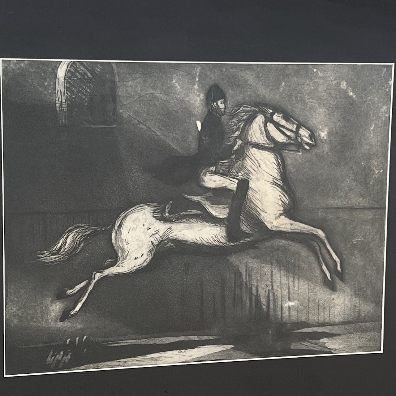 Horse and Rider Etching and Aquatint