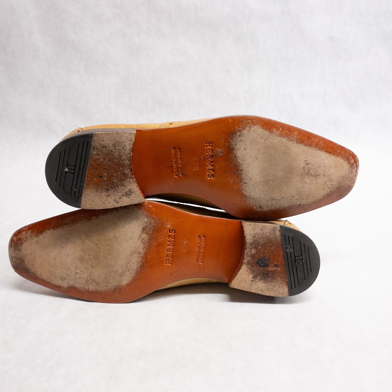 Hermès Leather Spectator Loafers