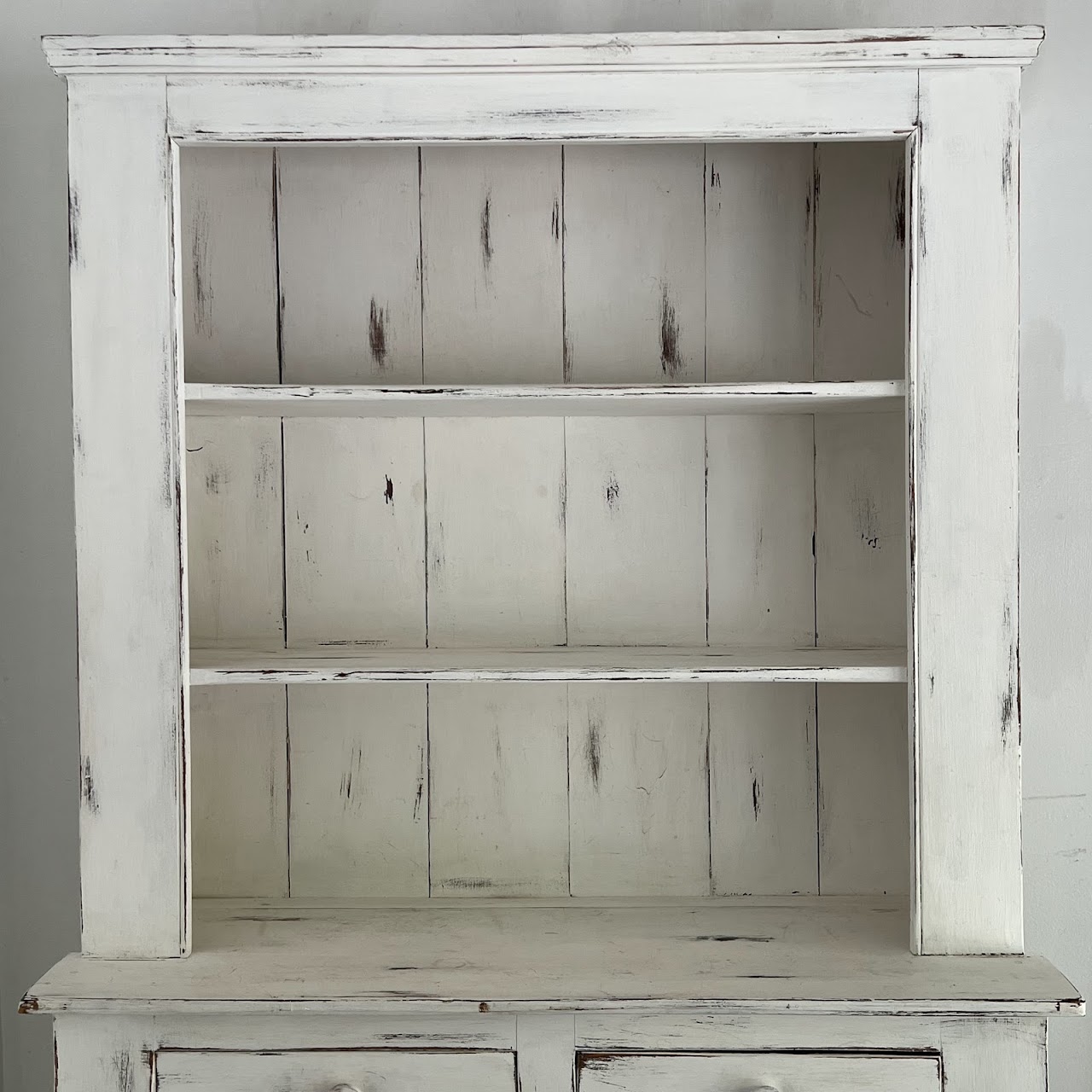 Rustic Painted Pine Hutch