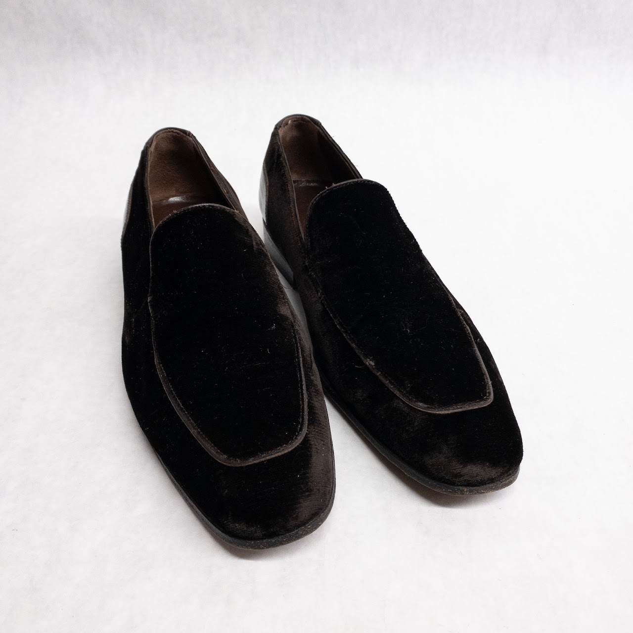 Yves Saint Laurent Rive Gauche Velvet Loafers