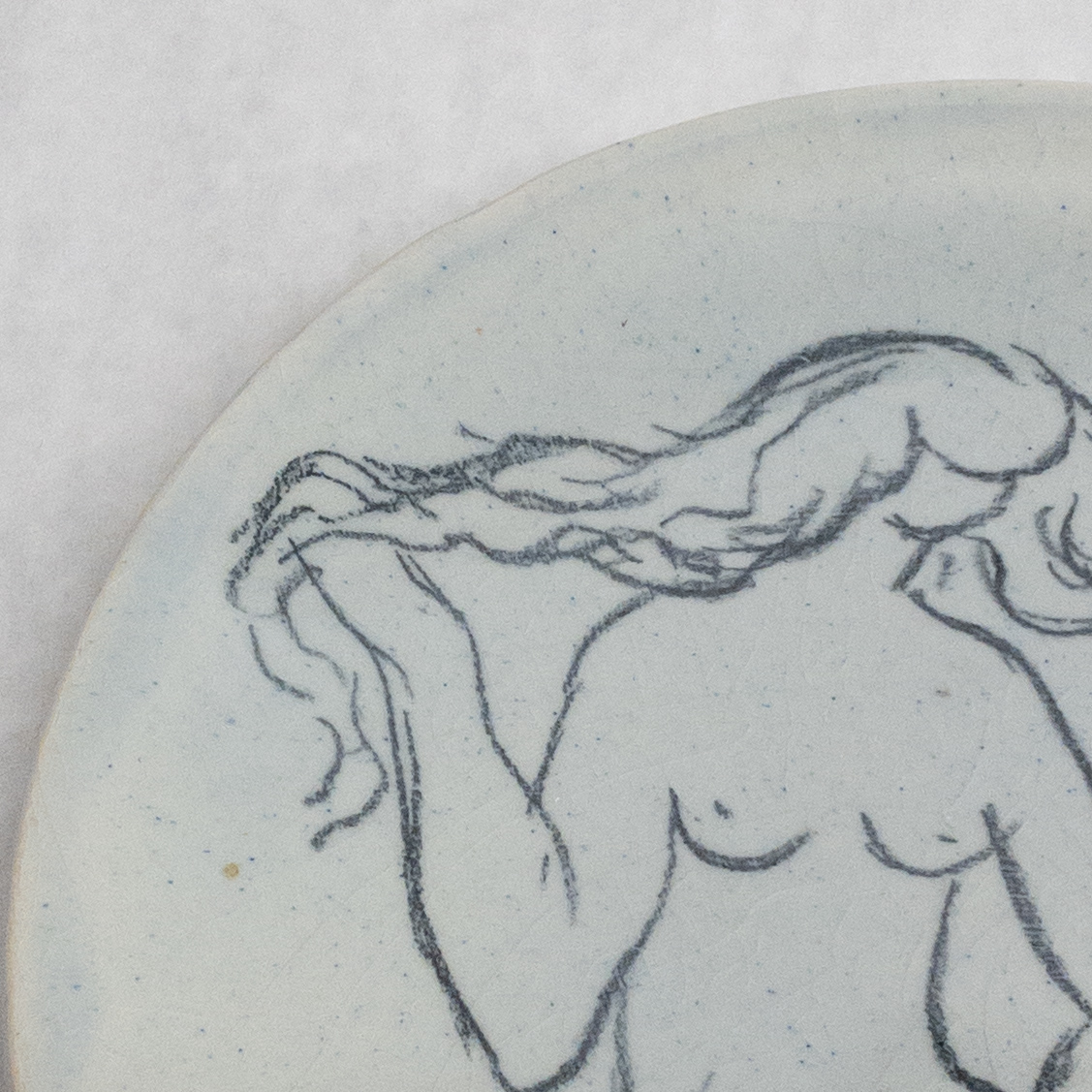 E. Morlaix Signed Nude Study Plate Duo