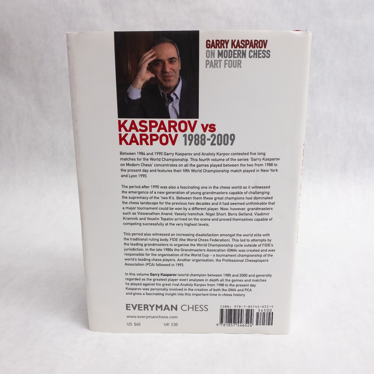 Garry Kasparov SIGNED 'Kasparov vs. Karpov' Book