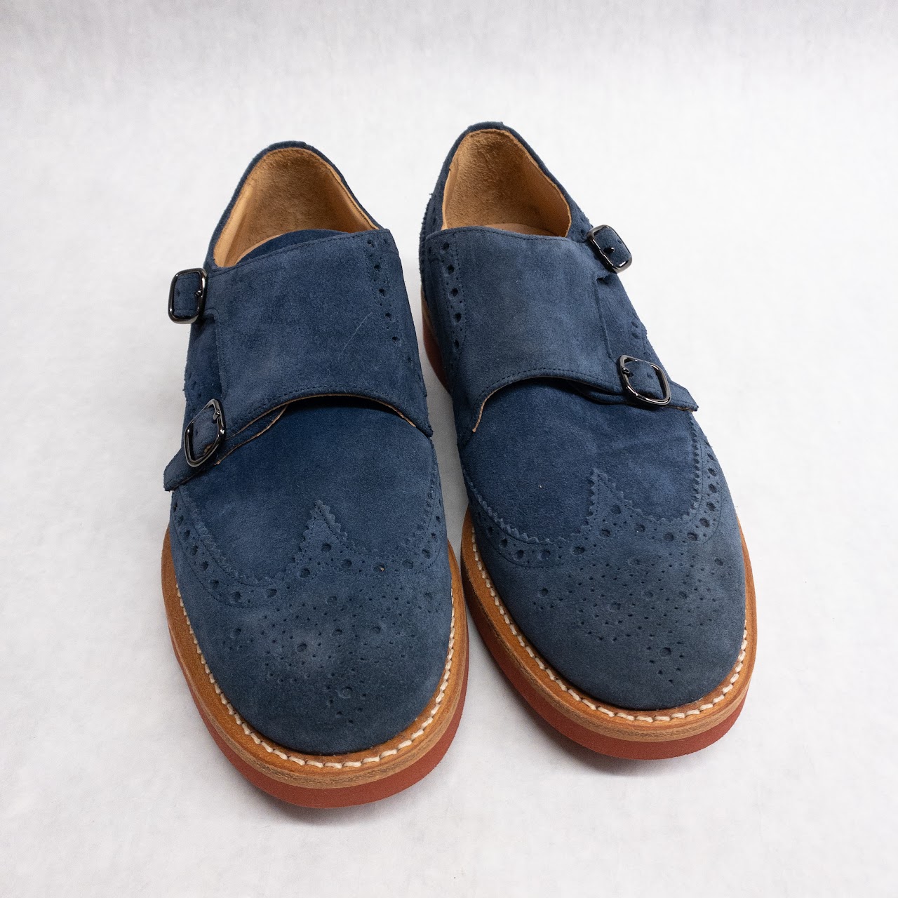 Church's MINT Kelby Suede Monk Strap Shoes