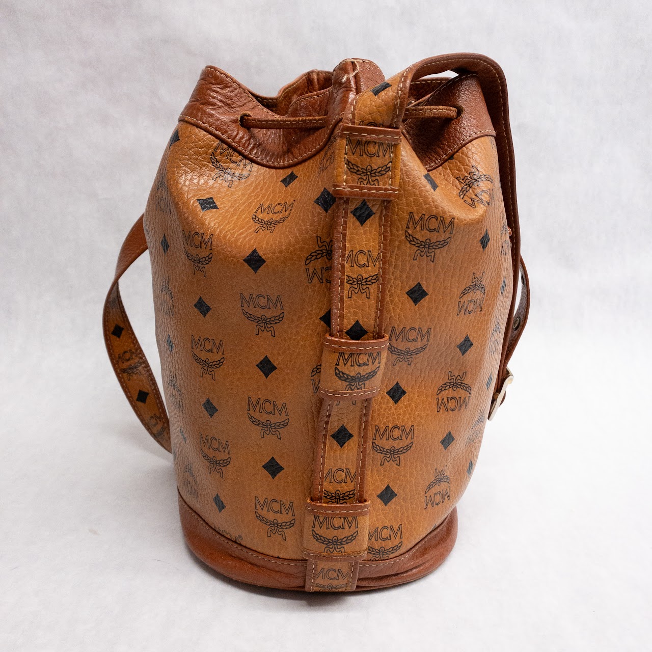 MCM Visetos Bucket Bag & Pouch Set