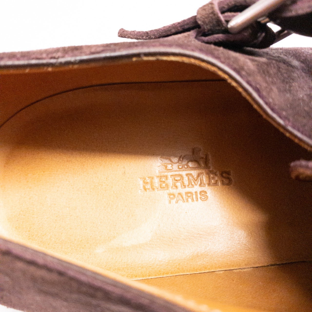 Hermès Suede Monk Strap Shoes