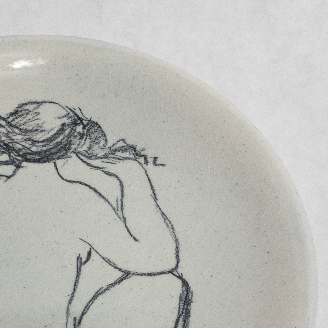 E. Morlaix Signed Nude Study Plate Duo