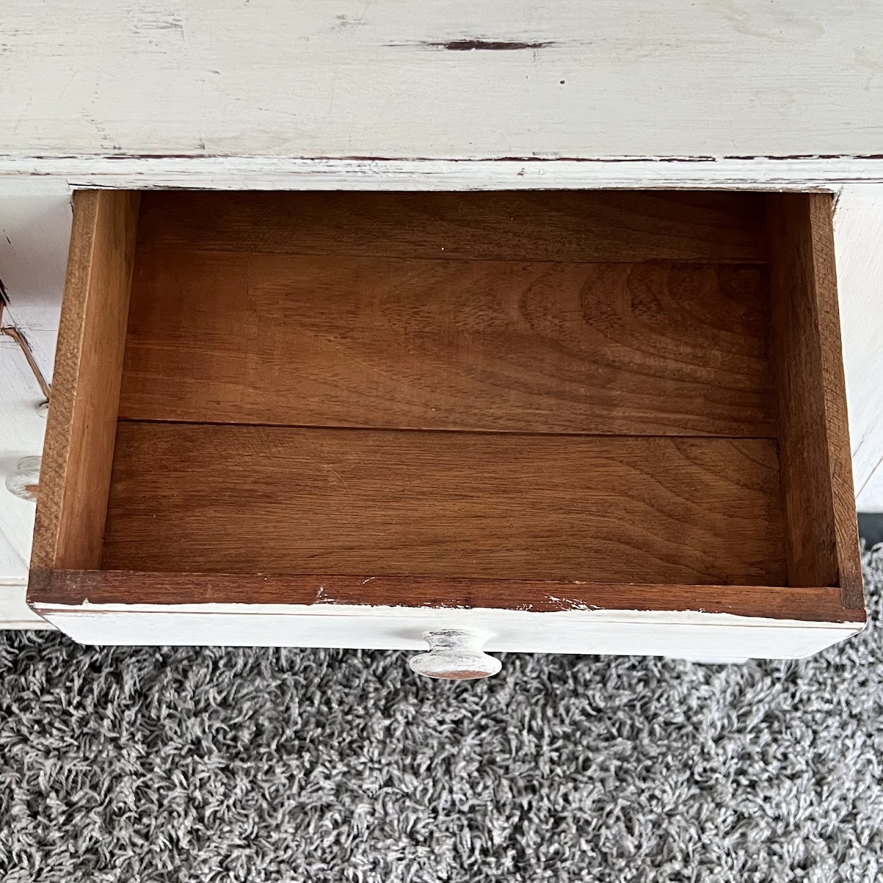 Rustic Painted Pine Hutch