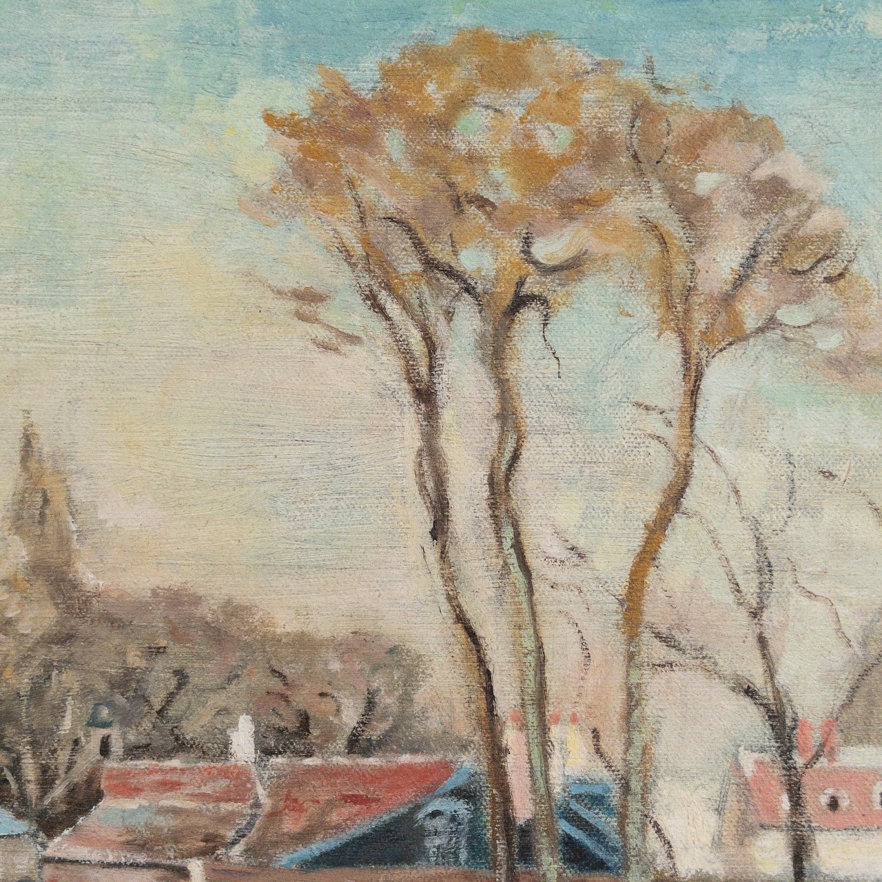 FR Signed Small Town Painting