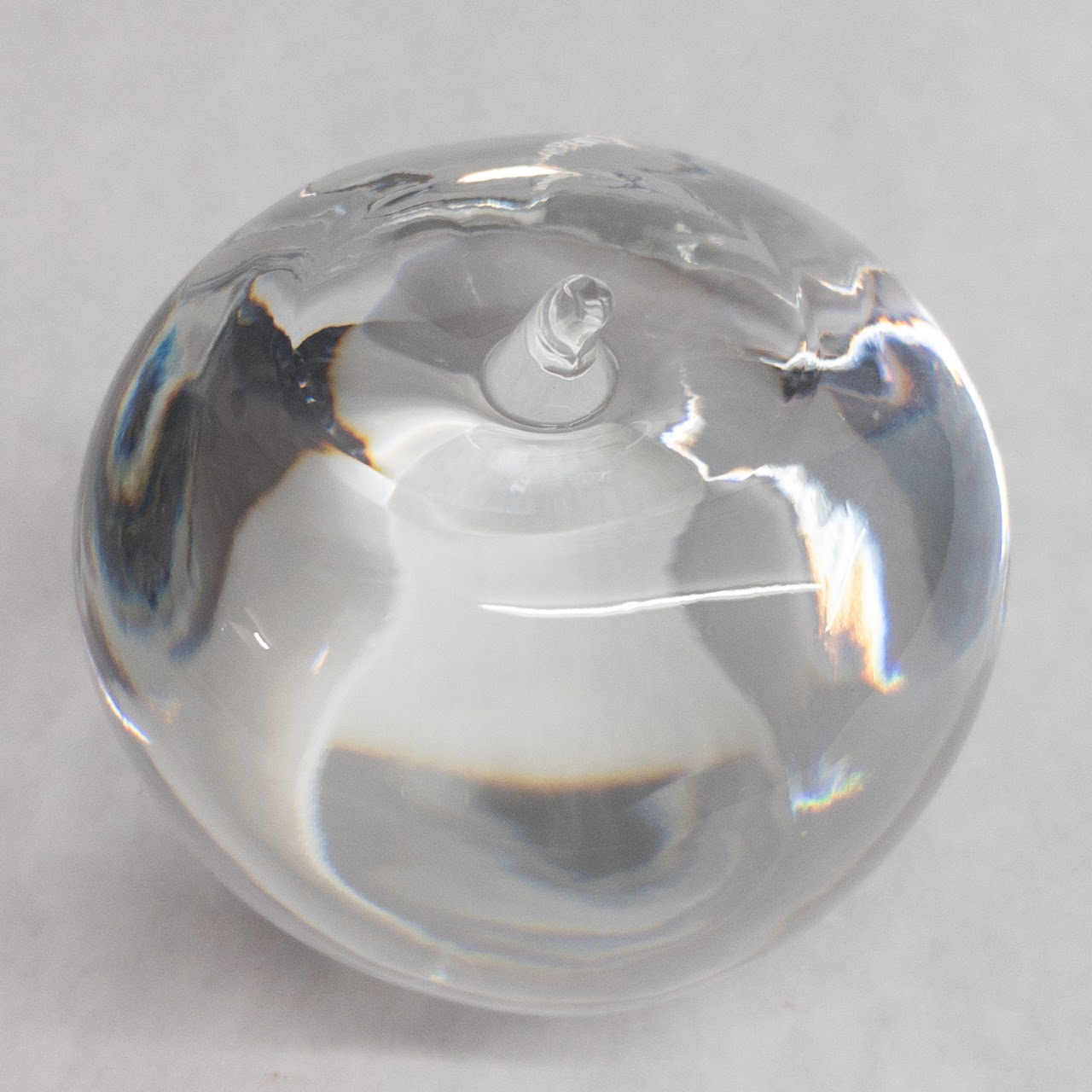 Tiffany & Co. Crystal Apple Paperweight