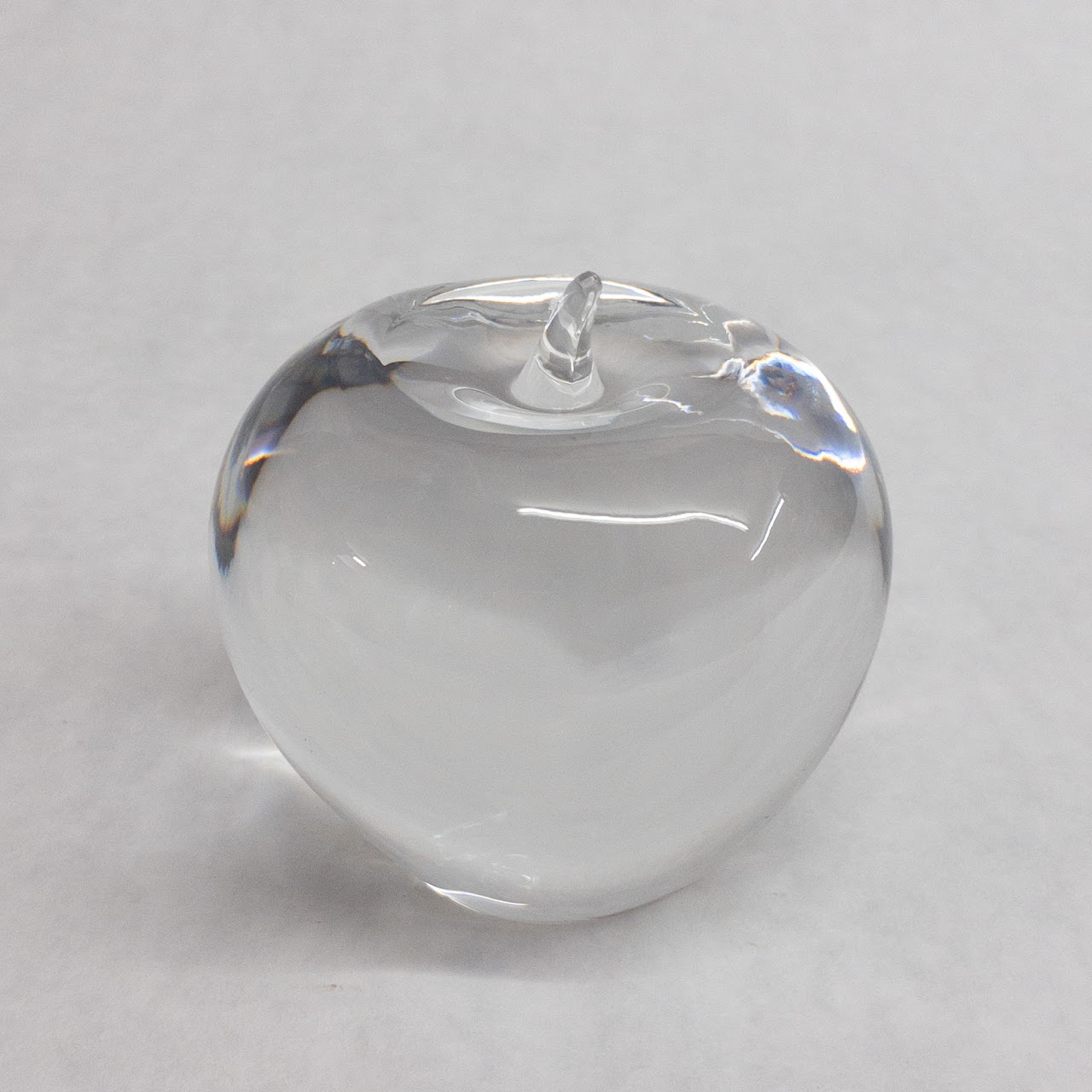 Tiffany & Co. Crystal Apple Paperweight