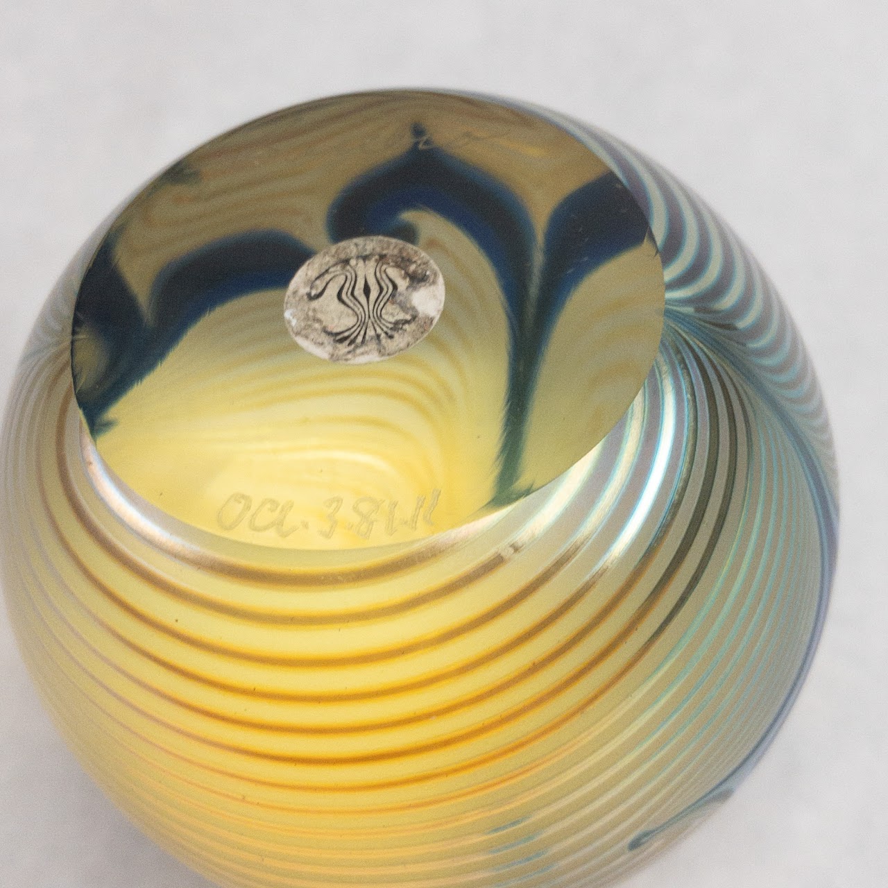 Signed Art Glass Paperweight