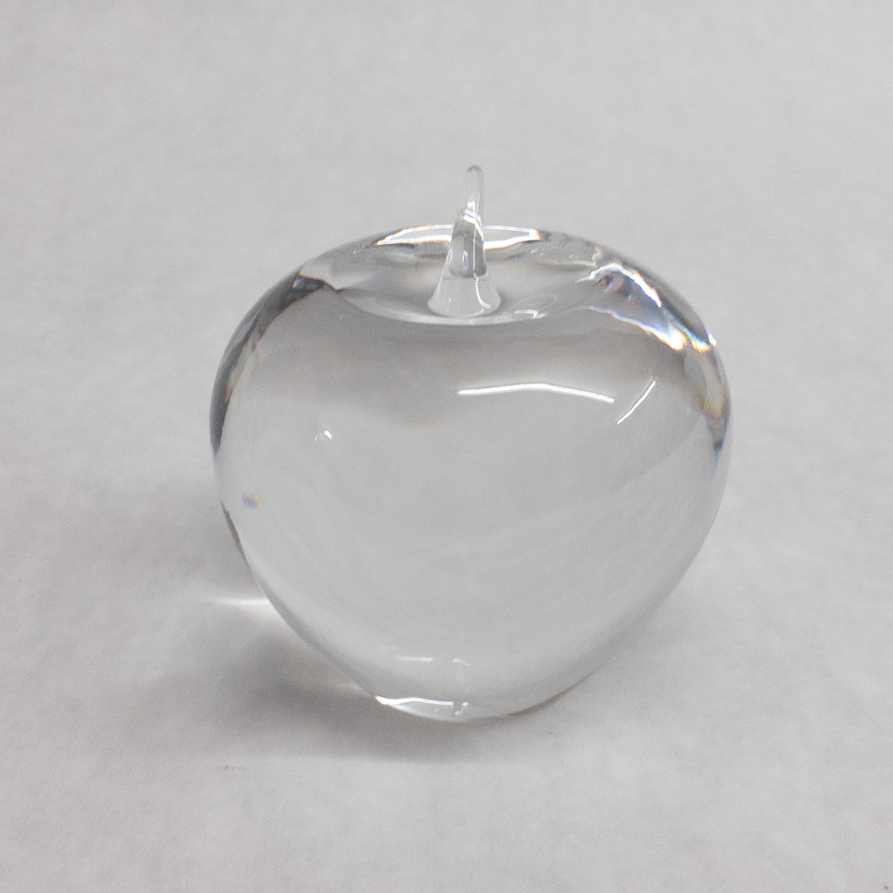 Tiffany & Co. Crystal Apple Paperweight