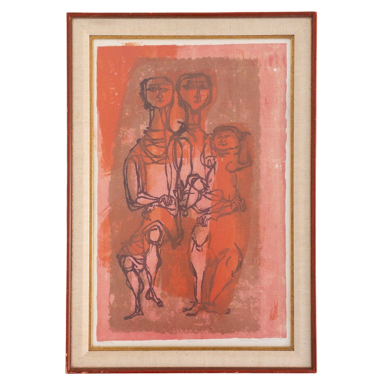 Rosemary Zwick Signed 'Family' Lithograph