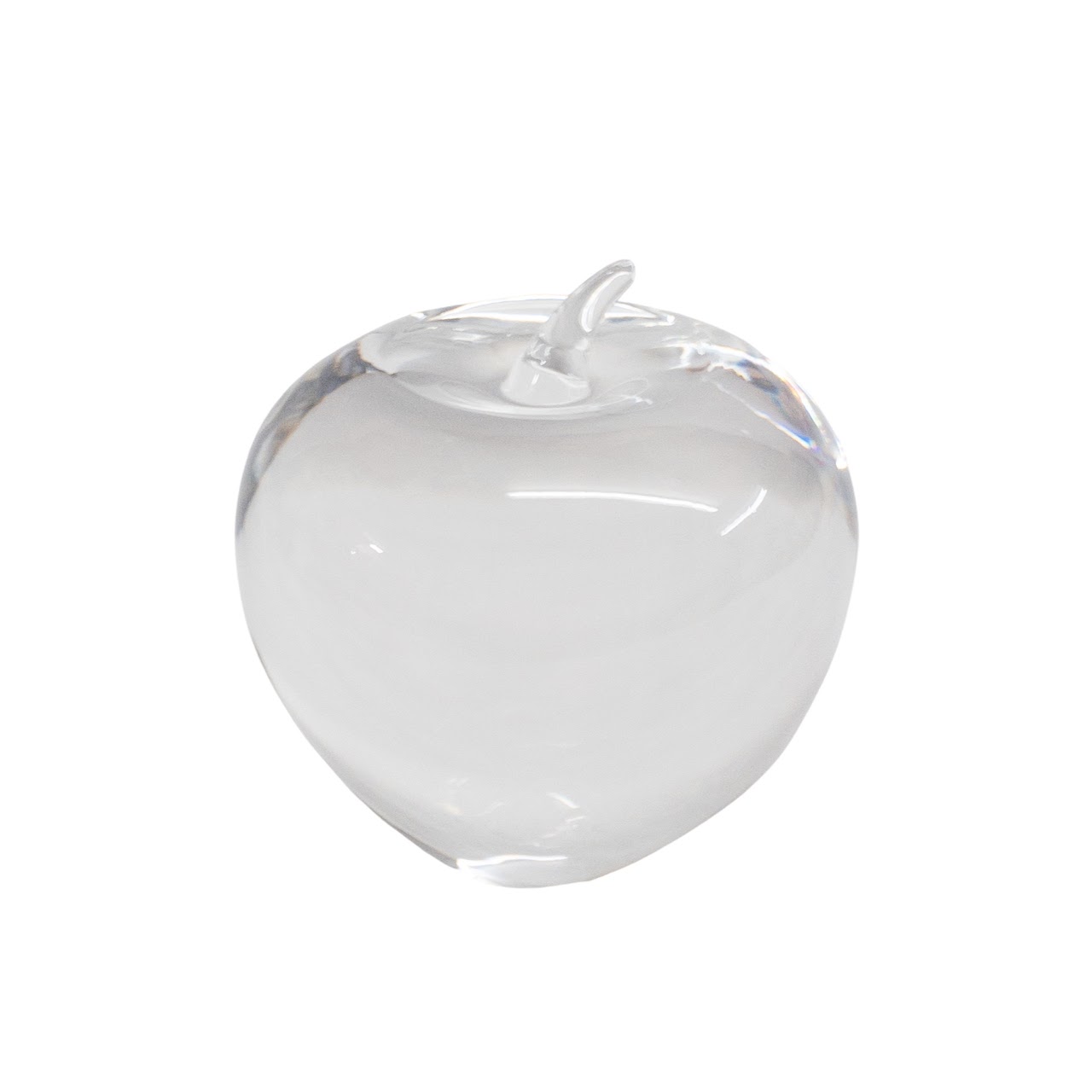 Tiffany & Co. Crystal Apple Paperweight