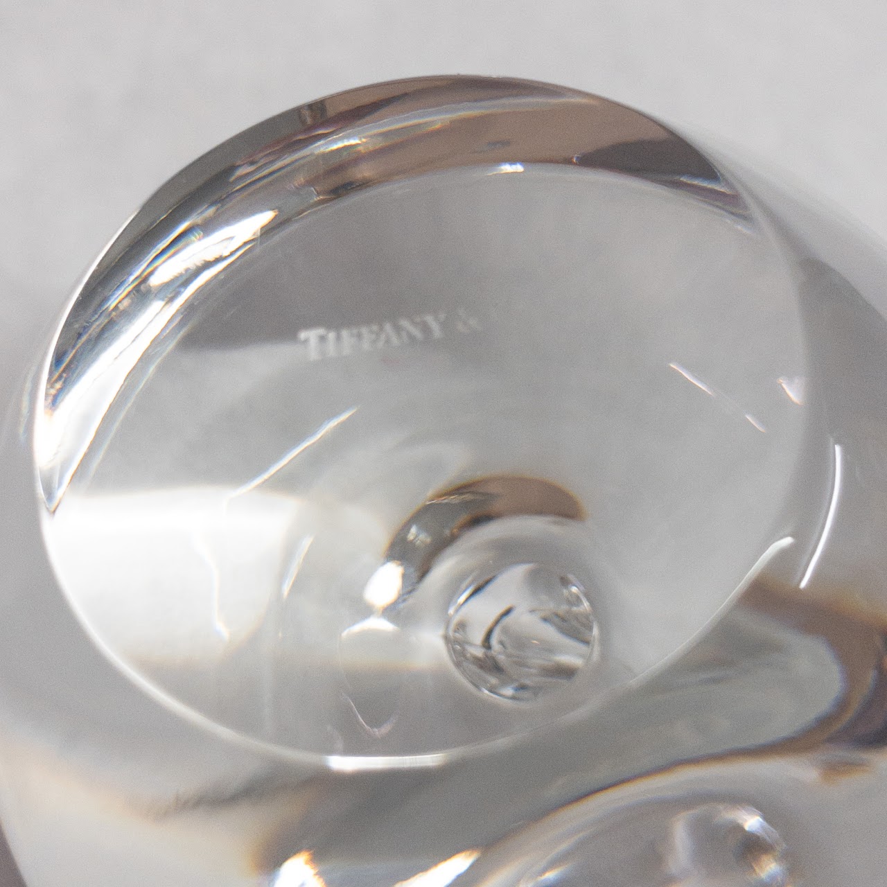 Tiffany & Co. Crystal Apple Paperweight