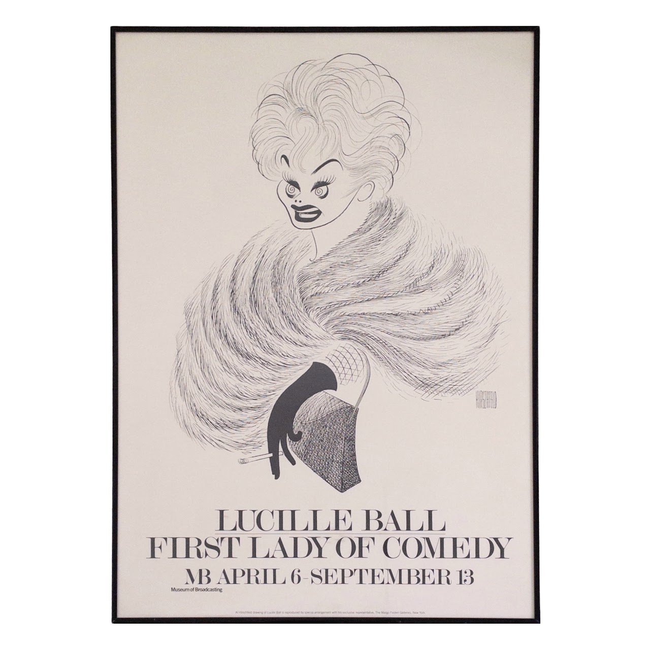 Al Hirschfeld 'Lucille Ball: First Lady of Comedy' Poster