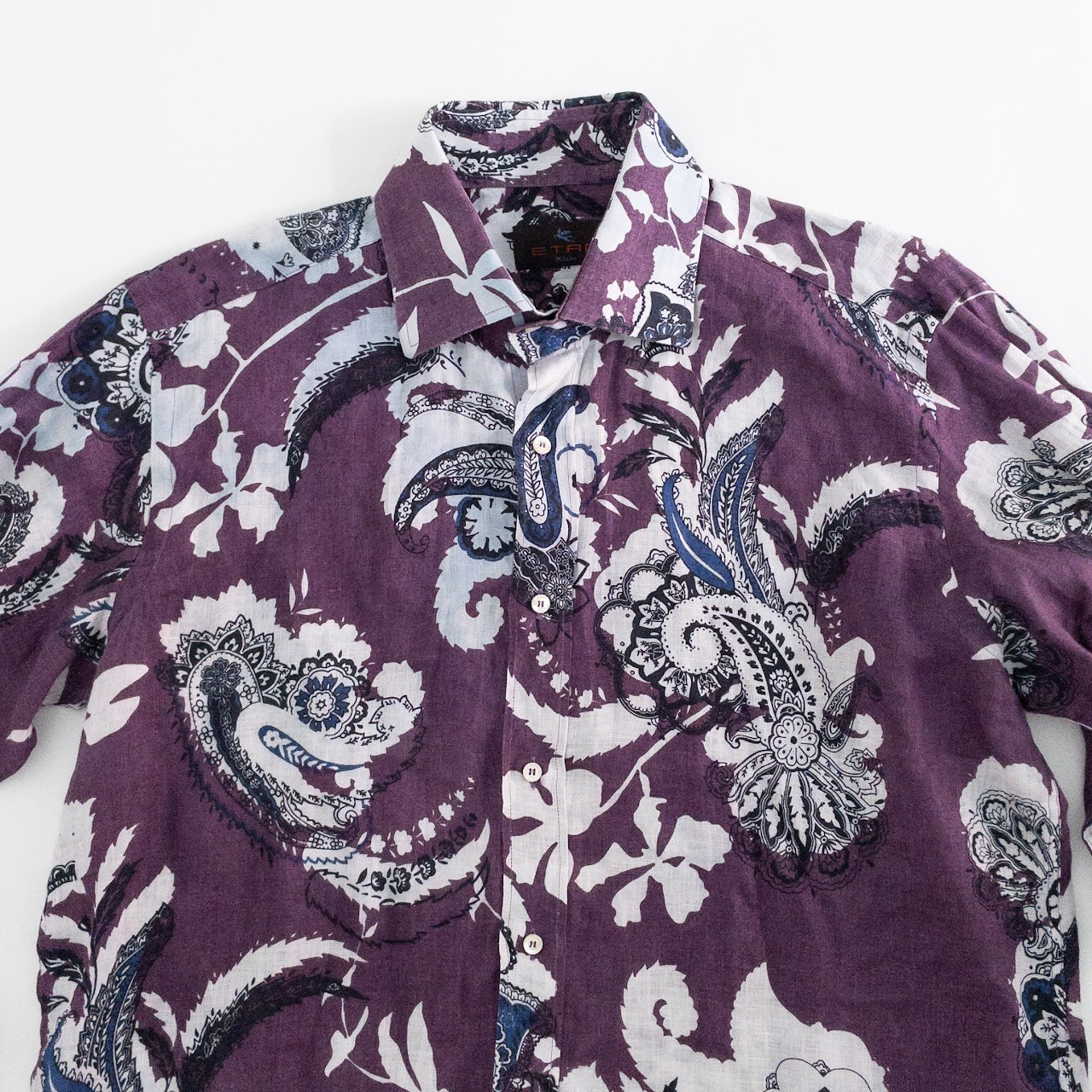 Etro Purple Paisley Shirt