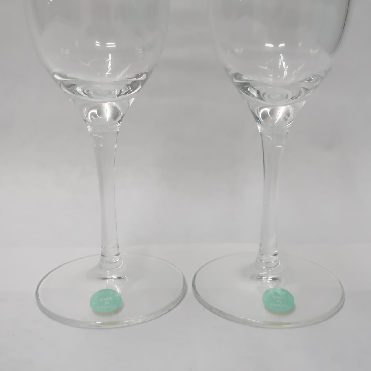 Tiffany & Co. NEW Cut Crystal Champagne Flute Pair