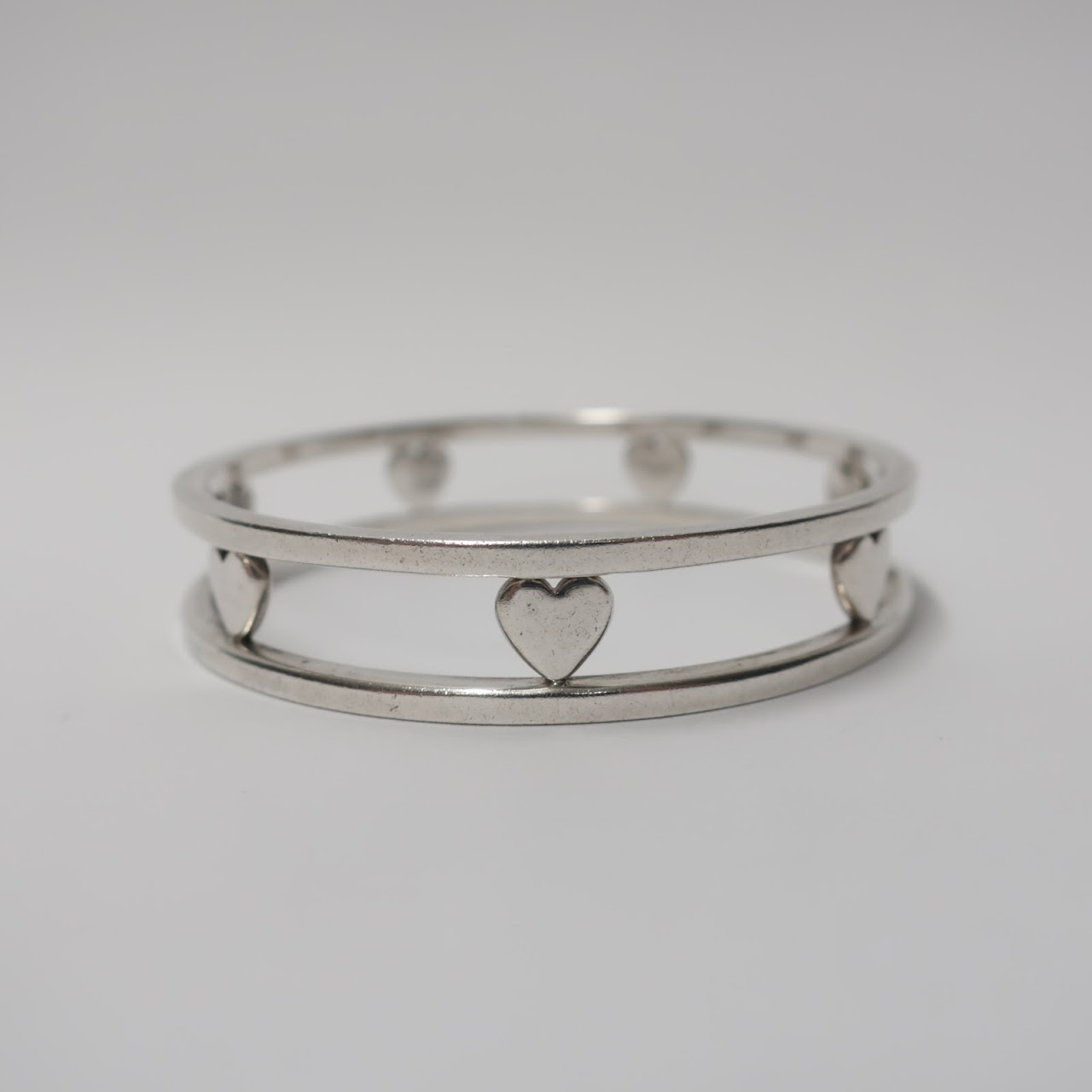 Tiffany & Co. Sterling Silver Hearts Bangle