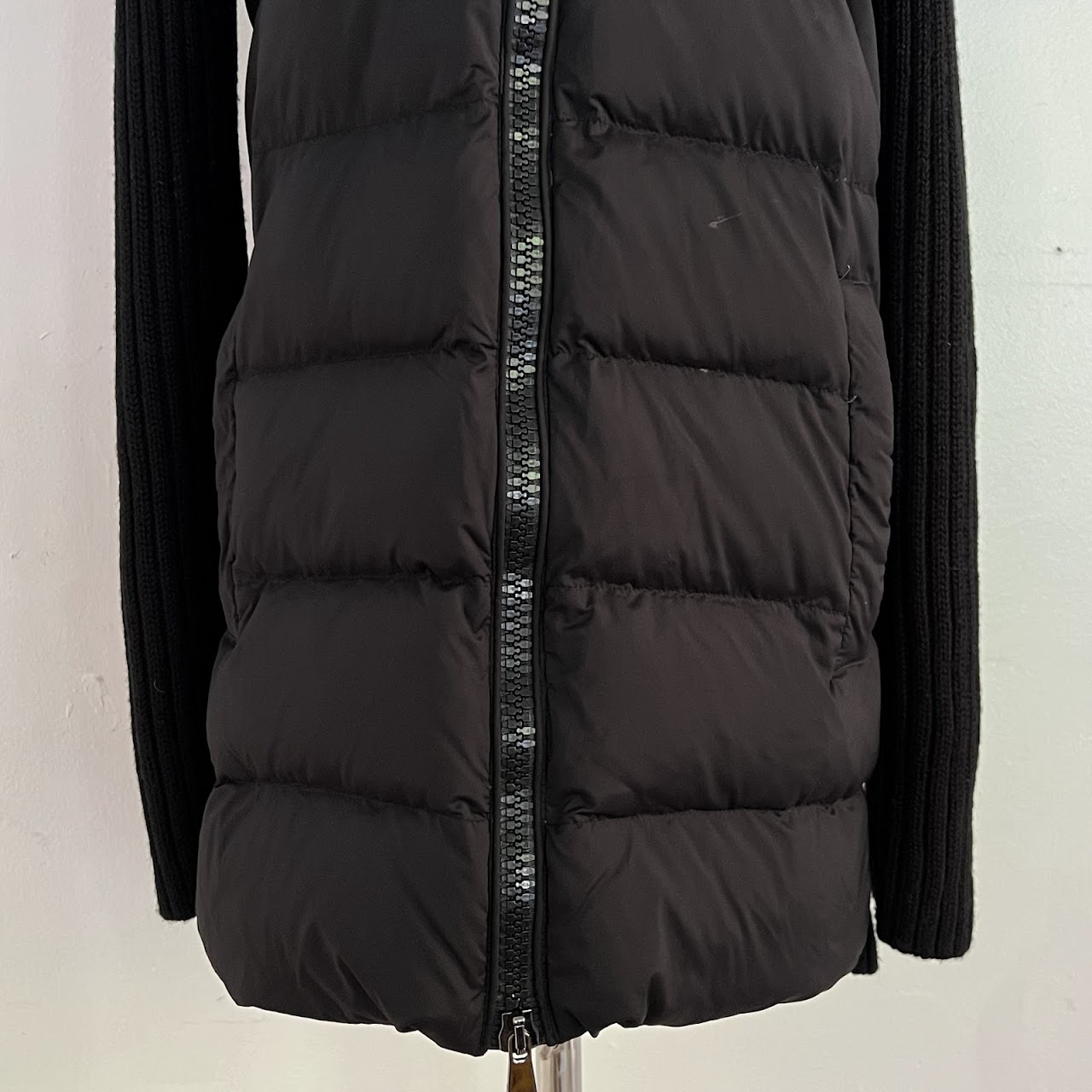 Moncler Knit and Puffer-Front Jacket