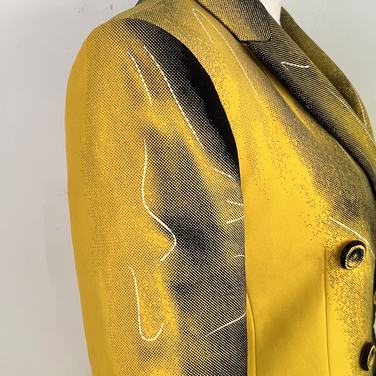 Moschino Couture Double Breasted Yellow Coat