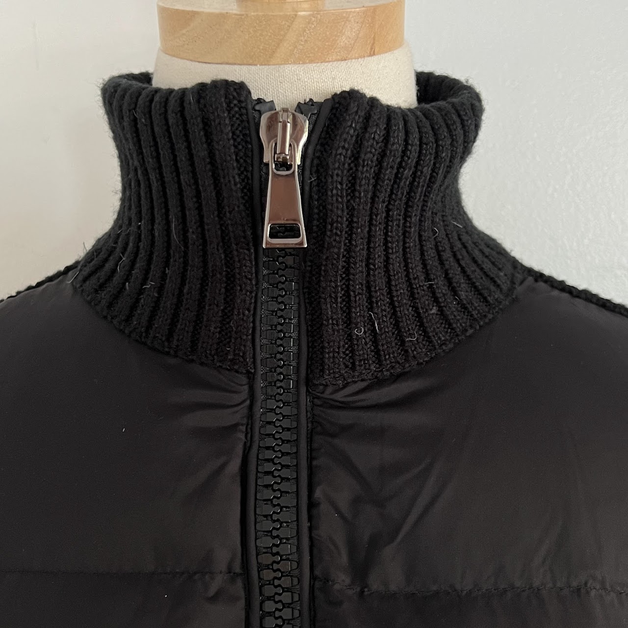 Moncler Knit and Puffer-Front Jacket