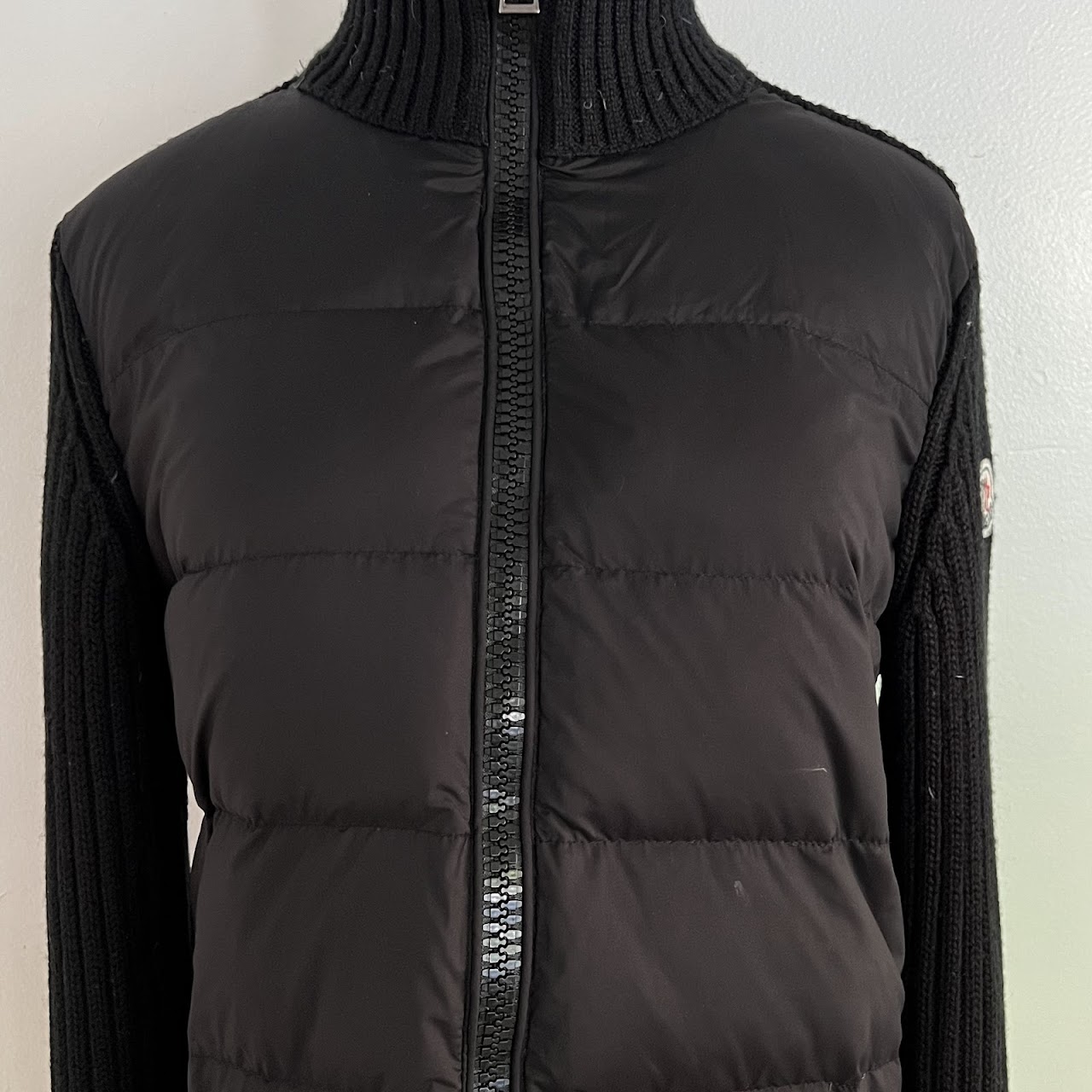 Moncler Knit and Puffer-Front Jacket