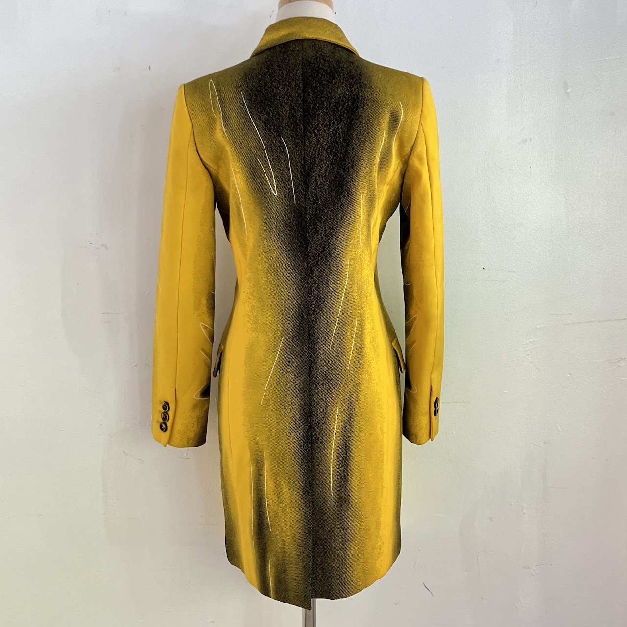 Moschino Couture Double Breasted Yellow Coat