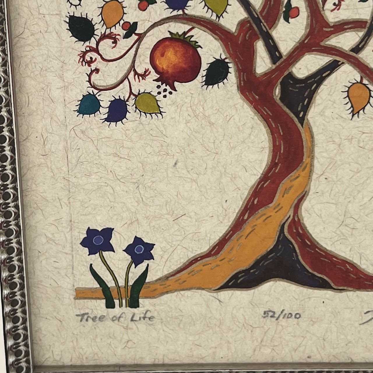 Karla Gudeon 'Tree of Life' Signed Hand-Painted Engraving