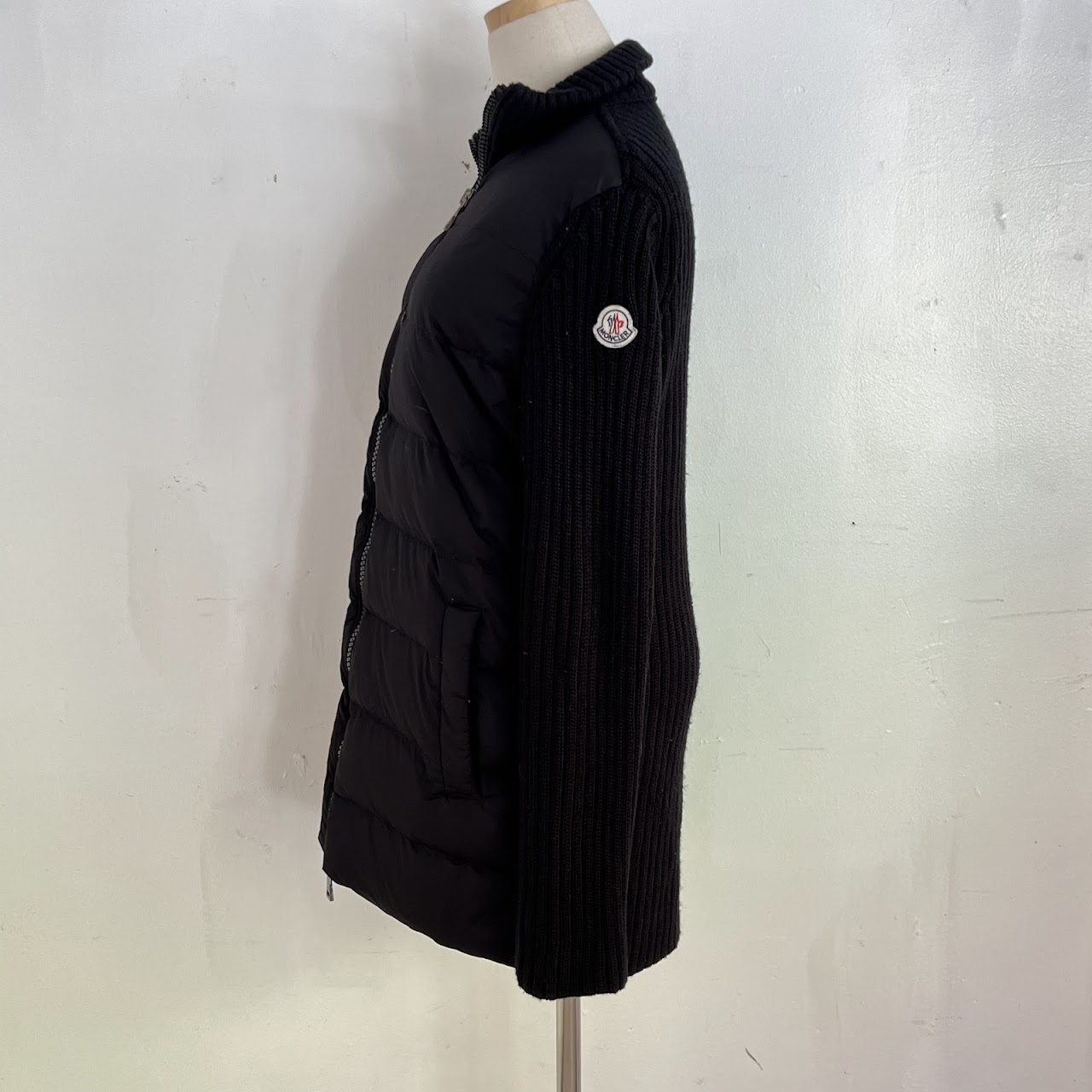 Moncler Knit and Puffer-Front Jacket