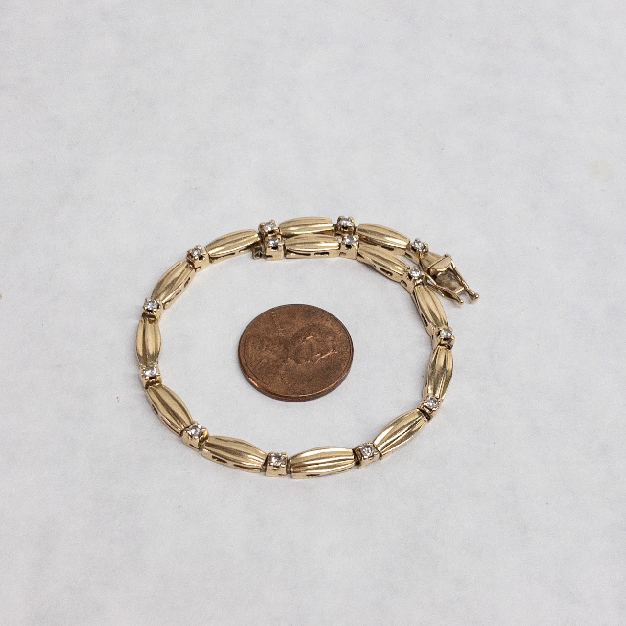 14K Gold and Diamond DAMAGED Bracelet