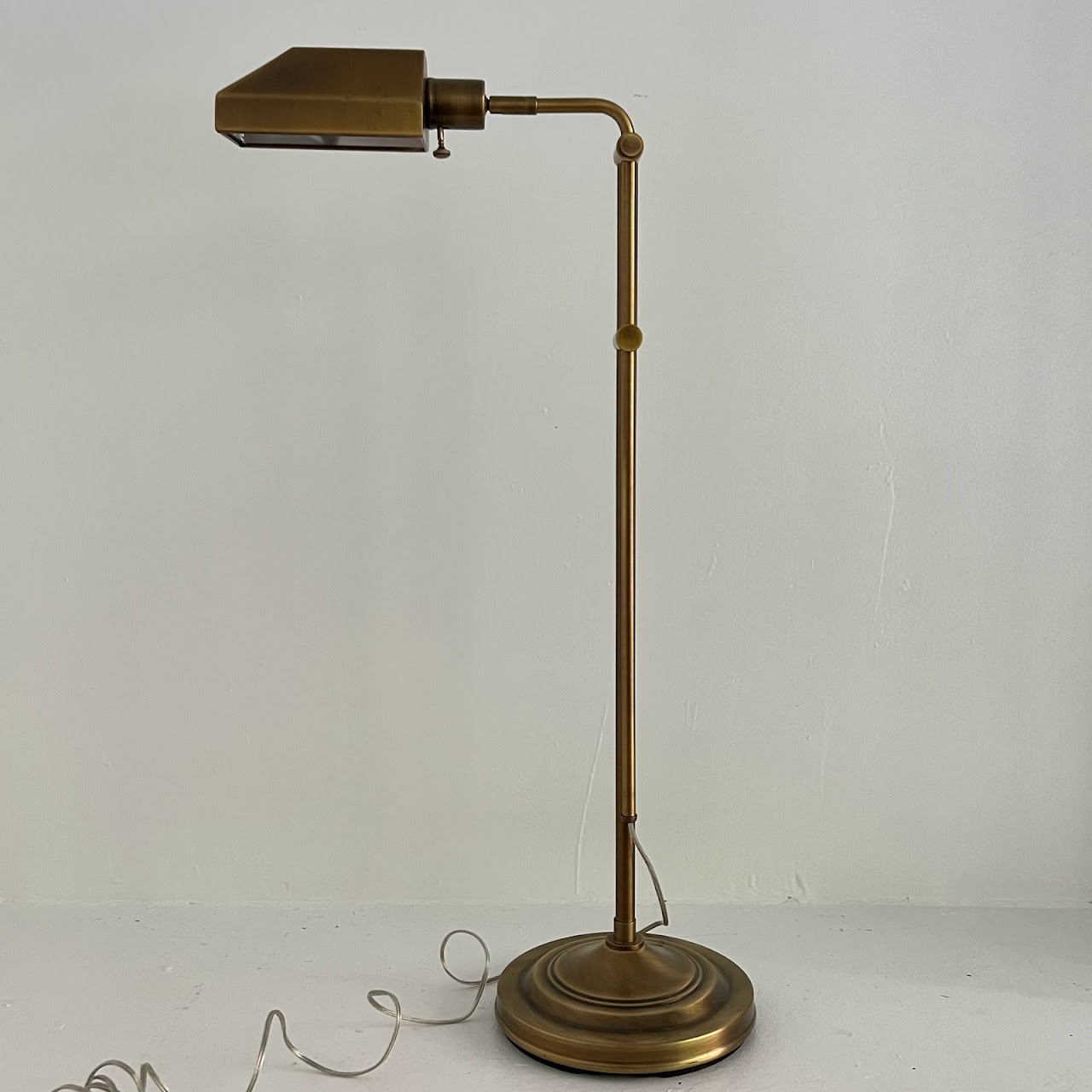 Contemporary Brass Pharmacy Style Floor Lamp