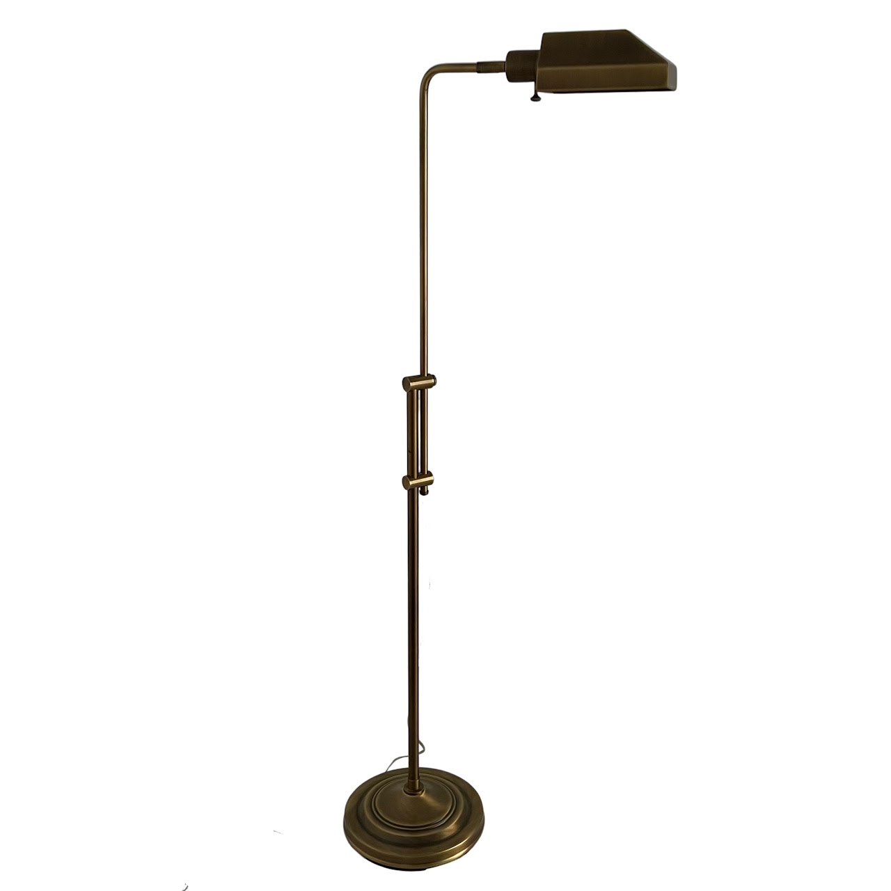 Contemporary Brass Pharmacy Style Floor Lamp