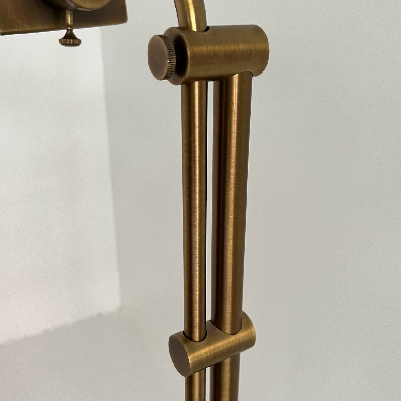 Contemporary Brass Pharmacy Style Floor Lamp