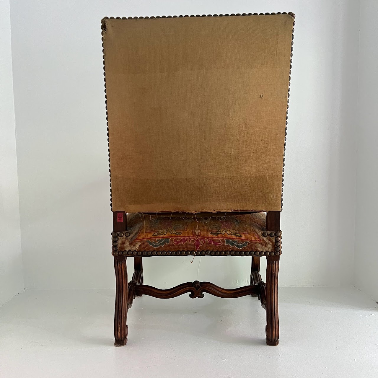 Louis XII Style Walnut Armchair with Needlepoint Upholstery