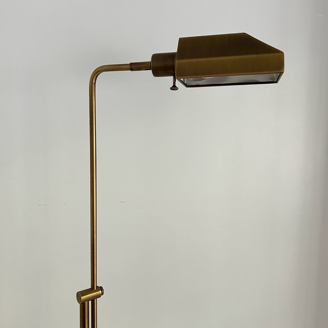 Contemporary Brass Pharmacy Style Floor Lamp