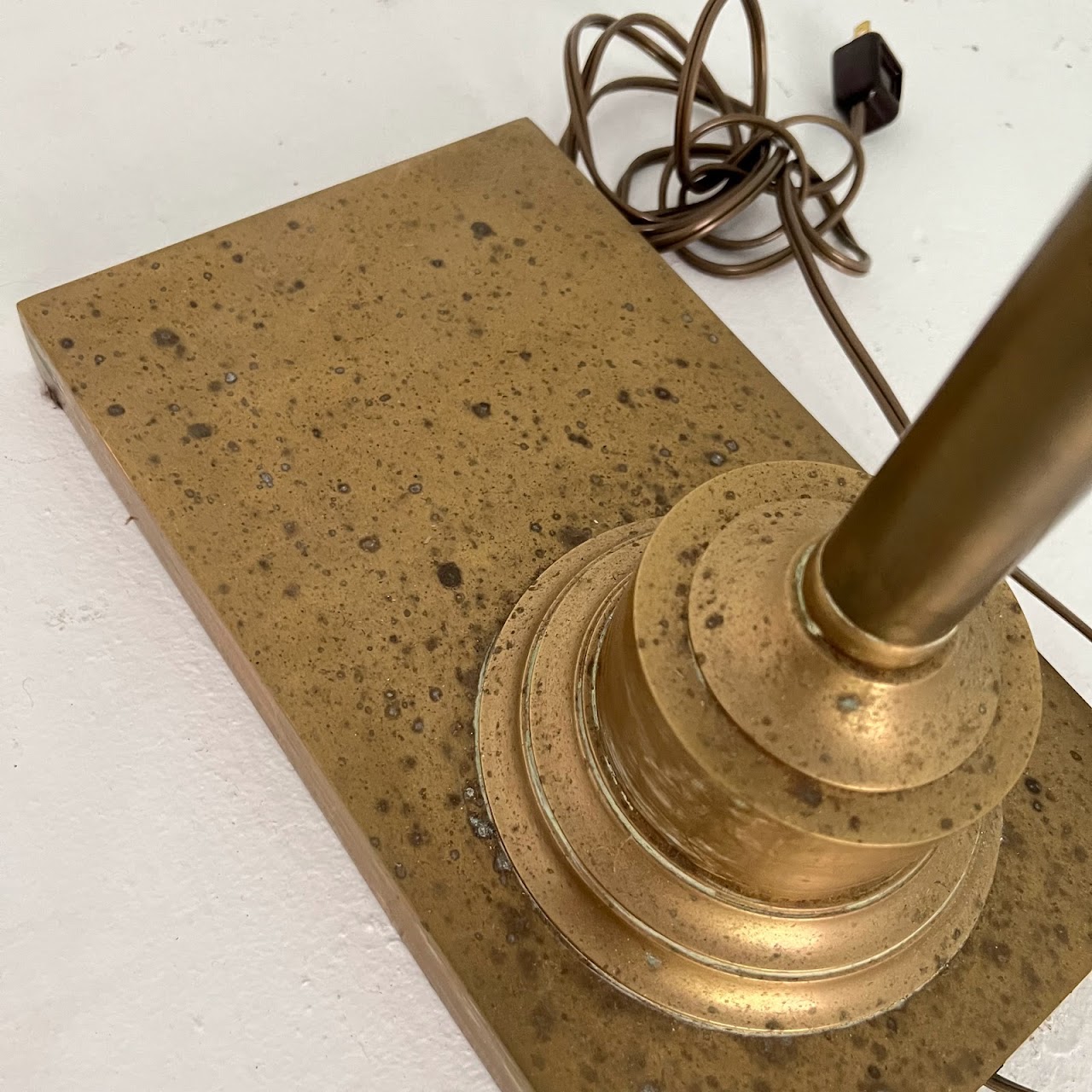 Vintage Brass Pharmacy Style Floor Lamp