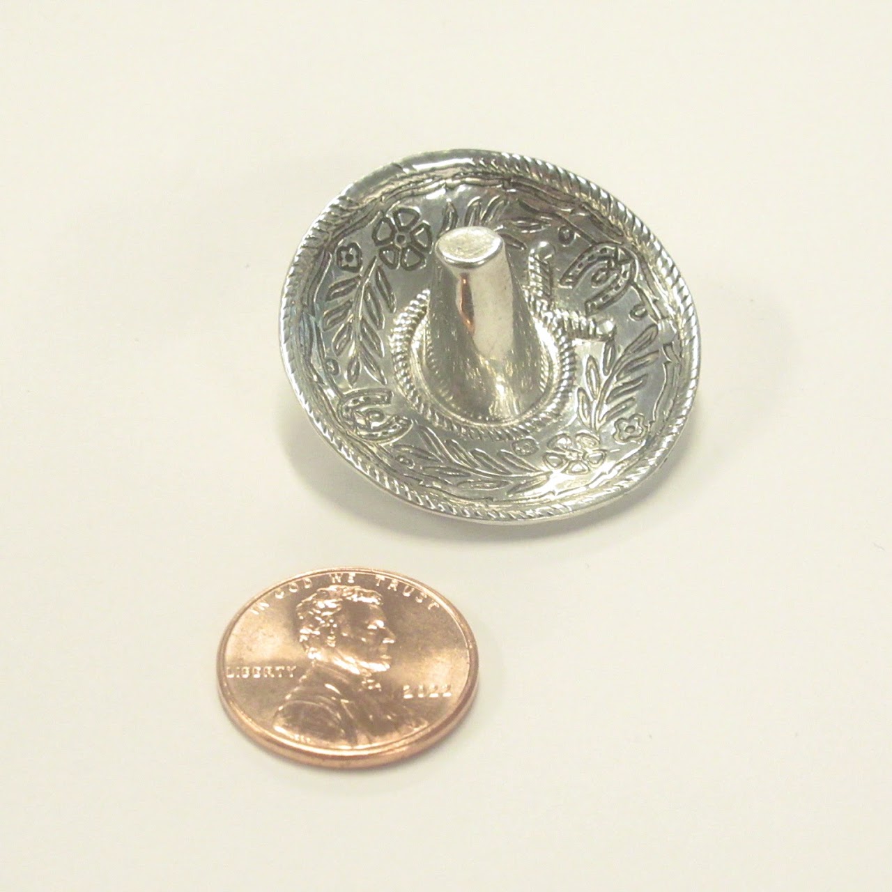 Sterling Silver Sombrero Brooch