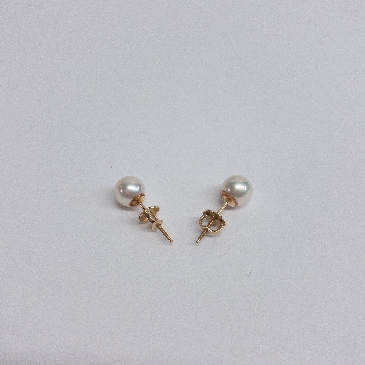 Pearl & 14K Gold Stud Earrings