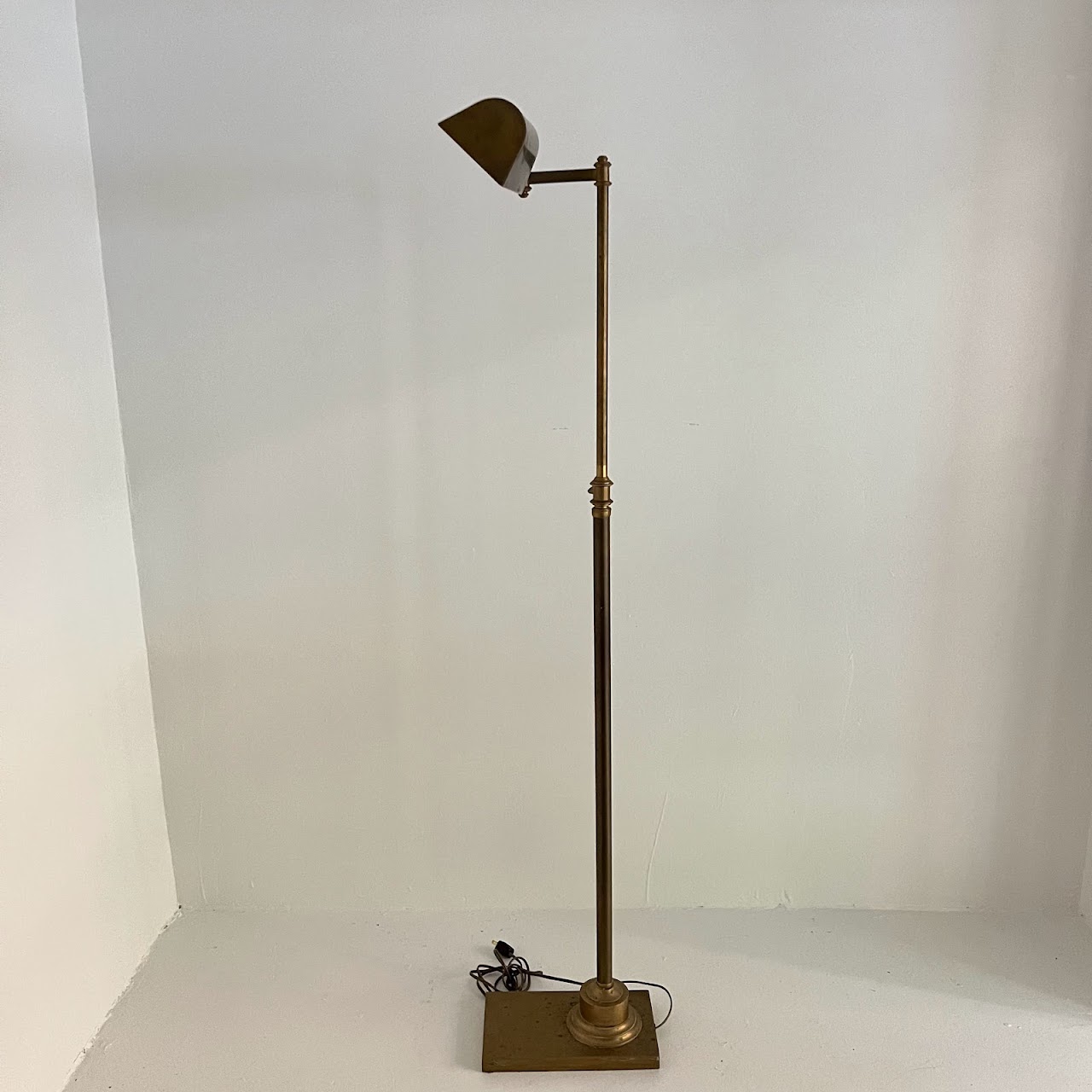 Vintage Brass Pharmacy Style Floor Lamp