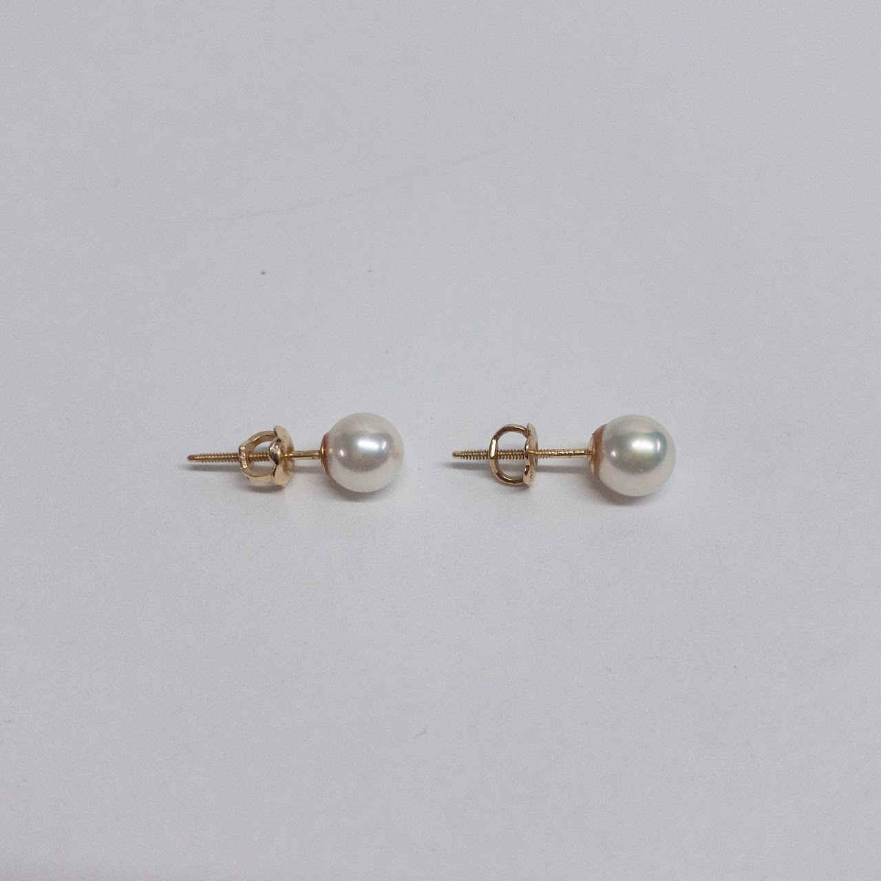 Pearl & 14K Gold Stud Earrings