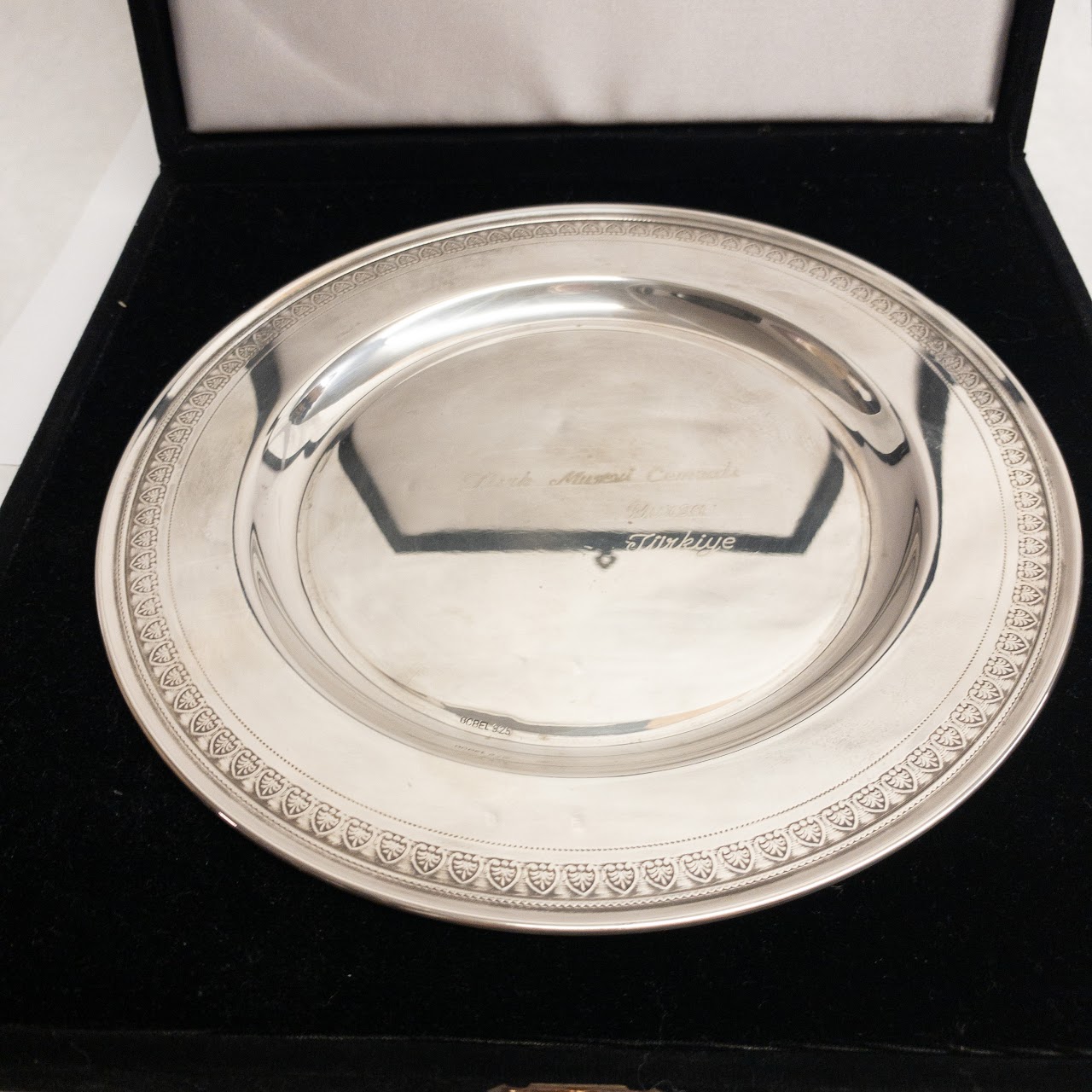 Sterling Silver Engraved Plate