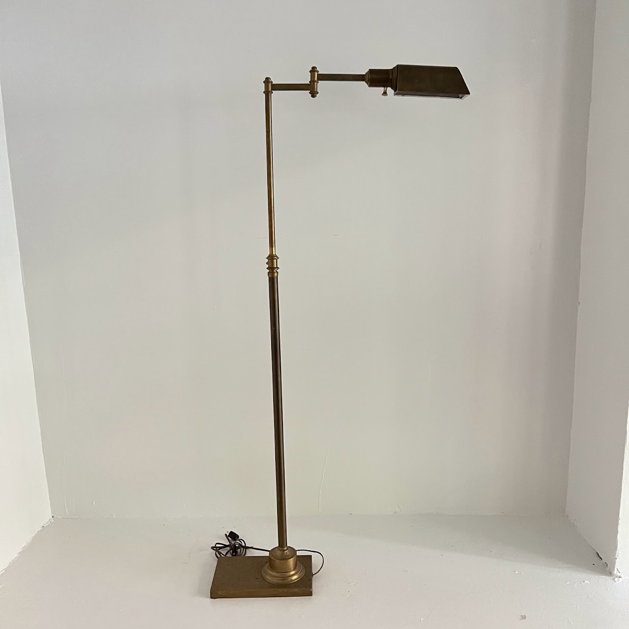 Vintage Brass Pharmacy Style Floor Lamp