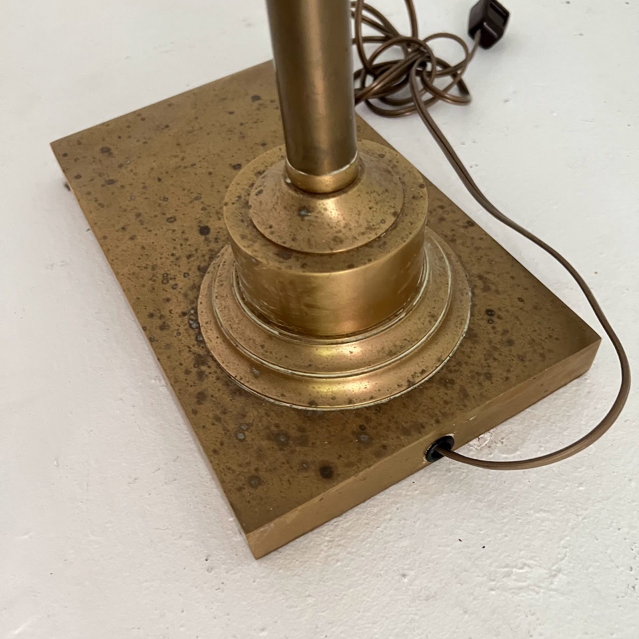 Vintage Brass Pharmacy Style Floor Lamp