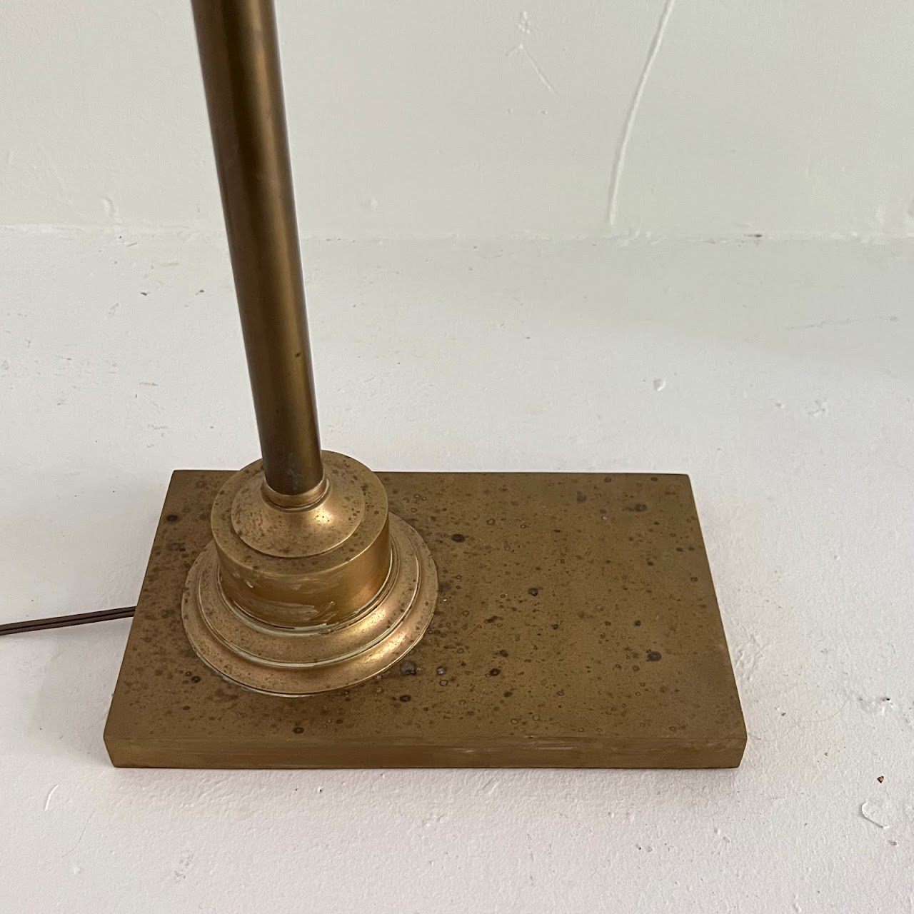 Vintage Brass Pharmacy Style Floor Lamp