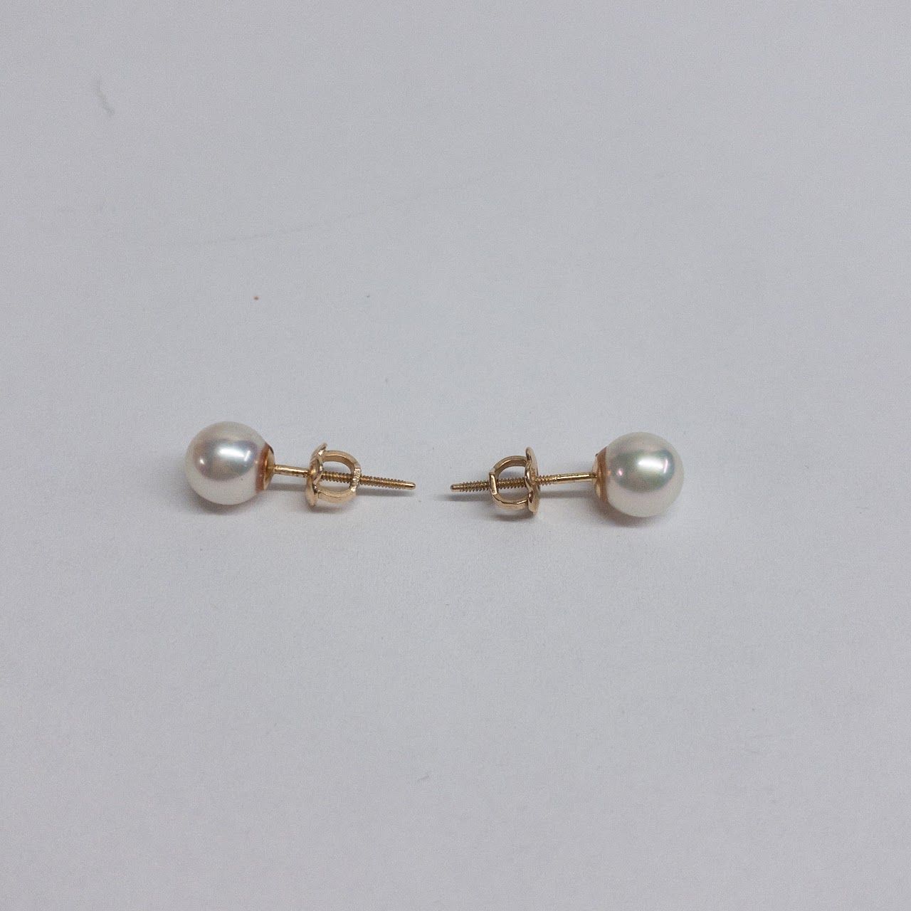 Pearl & 14K Gold Stud Earrings