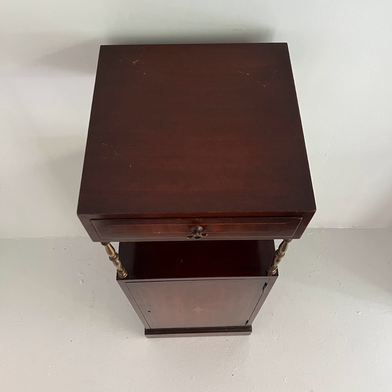 Inlaid Mahogany Nightstand