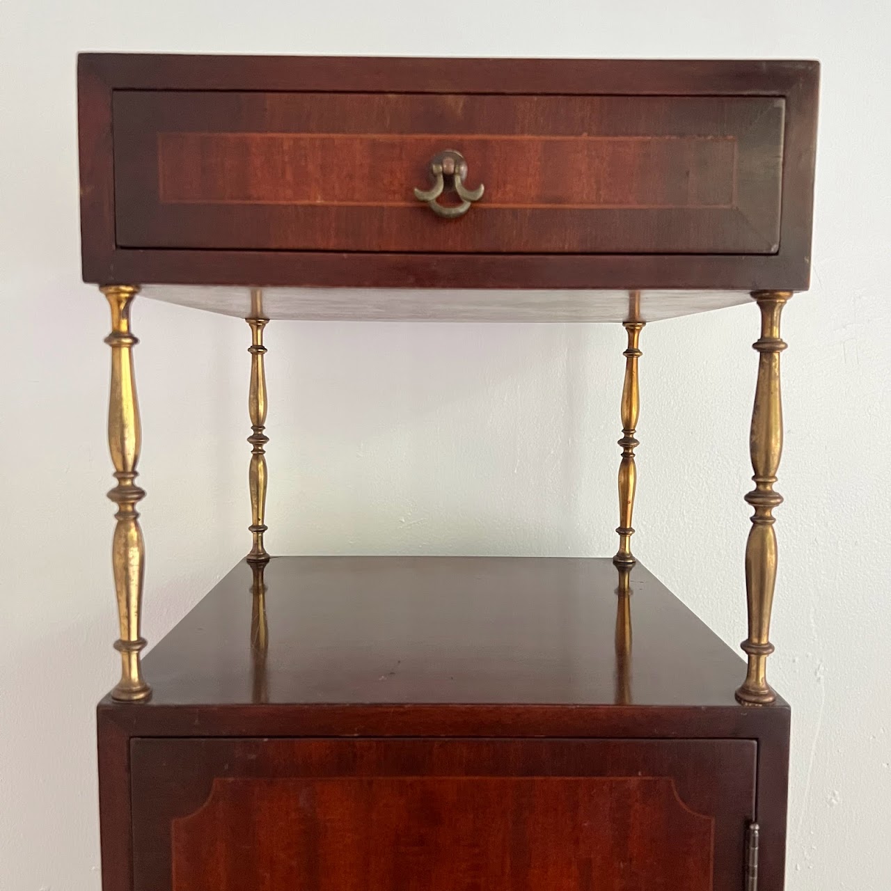 Inlaid Mahogany Nightstand