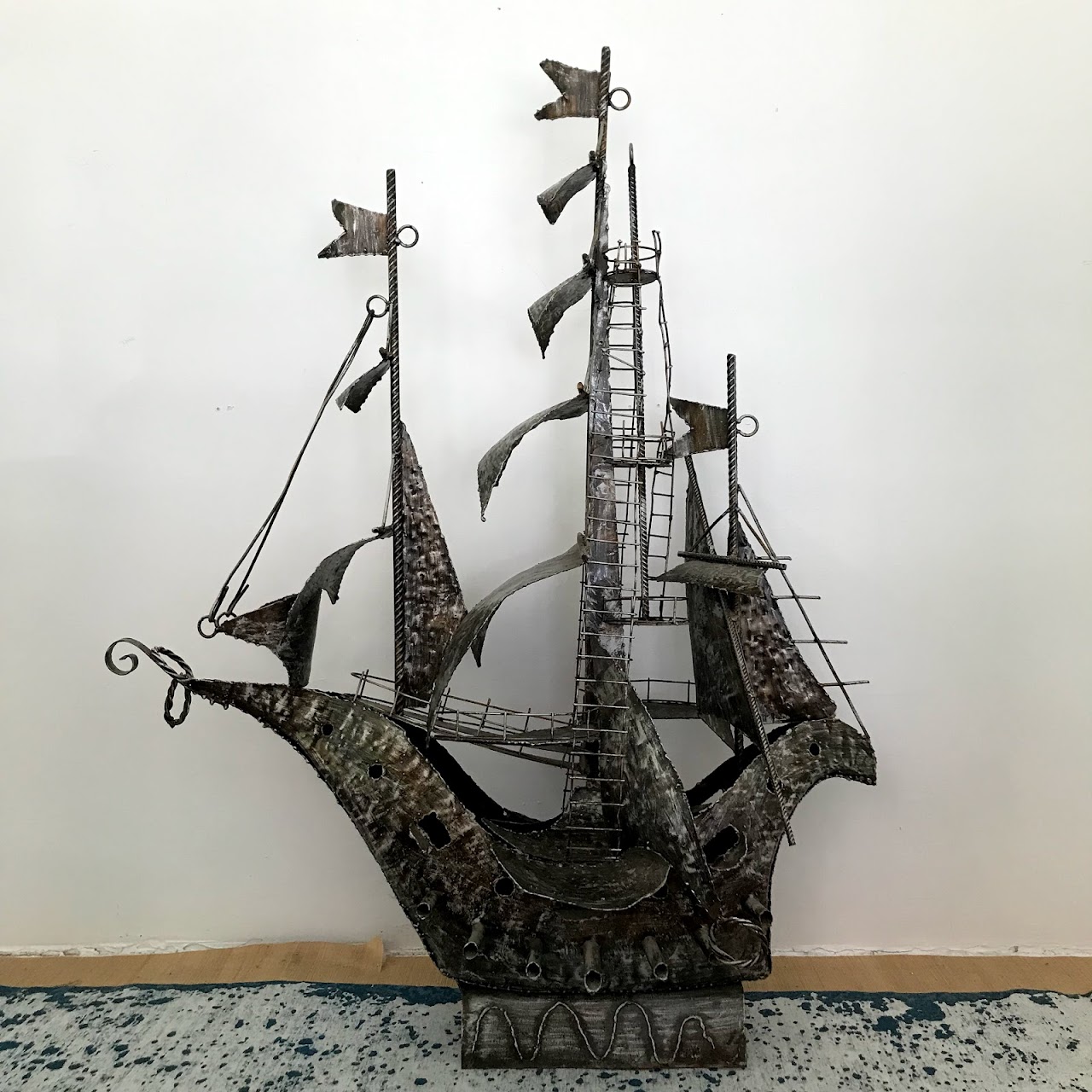 Wrought Iron Large Scale Spanish Galleon Sculpture